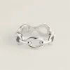 Hollow Designer Ring Erkek Takı Lüks Band Ring Fashion Basit Alyanslar Kadınlar İçin Basit Alyans Gümüş Gümüş Görkemli ZH167 E4