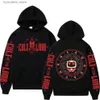 Sweats à capuche pour hommes Sweatshirts Anime Cartoon Game Culte de l'agneau Double face graphique à capuche hommes femmes polaire surdimensionné vêtements de sport drôle sweat L240315