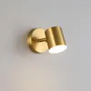 Lâmpadas de parede LED lâmpada 7w estilo minimalista nórdico sala de estar quarto luz de cabeceira luxo espelho dourado corredor frontal