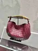 أكياس Botteg Venet High Lead لـ Jodie Bag French New Womens Sardine Metal Handle Hand Leight Handbag Original 1: 1 مع شعار حقيقي وصندوق