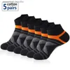 Men's Socks 5 Pairs Sport Ankle Men Summer Outdoor Casual Cotton Short Breathable Black Fitness Run Sport Size 38-45C24315