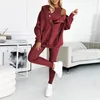 Women's Two Piece Pants Women Casual Sports 3Pc Suit Elegant Sleeveless Vest & Hooded Sweatshirt Pencil 2024 Fashion Long Sleeve Solid Loose