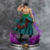 Action Toy Figures One Piece Figure 21cm Roronoa Zoro Double Headed Three-Knife Fighting Skill Anime Action Model Decorations PVC Toy Birthday Gift