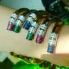 Missvikki luxe élégant piles bracelet ouvert pour les femmes de mariage Baguette arabie bracelet de mariée brincos para as mulheres 240307