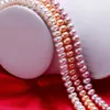 Weiße natürliche Süßwasserperlenkette für Frauen 8–9 mm Halskette Perlenschmuck 40 cm/45 cm/50 cm Länge Halskette Modeschmuck 240305