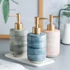 Vloeibare zeepdispenser Eenvoudige keramische flessen Badkamer Toilet Handdesinfecterend Body Wash Shampoo Druk Lotionfles