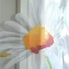 Vorhänge Gelbe Sonnenblume Blume Sheer Tüll Vorhänge für Wohnzimmer Schlafzimmer Floral Voile Vorhänge Küche Fenster Jalousien Vorhänge Cortinas