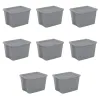 Bins steriliet 8 stks 18 gallon plastic opslagcontainers tote doos opslag bin set