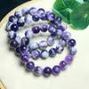 Bracelets à maillons en fluorite naturelle, 1 pièce, 10/12MM, en cristal de Quartz, bijoux en pierres précieuses, cadeau de guérison Reiki pour femmes