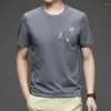 Männer T Shirts Vögel Gedruckt T-shirts Hohe Qualität Mercerisierter Baumwolle Tops Männlich Casual Oansatz Mode Druck T-shirt Kurzarm