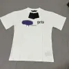 Erkek Bayan Tişörtler Göğüs Mektubu Lamine Baskı Kısa Kollu Lüks High Street Gevşek Büyük Boy Günlük T-Shirt 100% Saf Pamuk Üstleri Erkekler ve Kadınlar-Y4