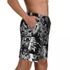 Mäns shorts baddräkter tropiska blad ombord sommaren hawaii cool casual strand korta byxor man design sport surf snabba torra stammar