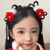 Accessoires de cheveux gland enfants perruque bandeau tresse fleur Hanfu bâtons Style ancien chapeaux année chinoise enfants