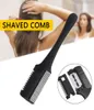 Hair brushes Cutting Comb Black Handle Hair Brush with Razor Blades Thinning Trimmin Salon DIY Styling Tools3454255