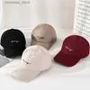 Ball Caps RICYGVM Brief Borduren Baseball Hoed Voor Vrouwen Mannen Lange Rand Pet Katoen Casual Zonnekleppen Mode Motorkap gorras Y240315