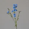 Decoratieve Bloemen High-end Kunstmatige Viooltjes Bloem Hydraterende Gevoel Delphiniums Latex Arrangementen Voor Thuis Bruiloft Decor