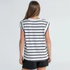 Women's Blouses Casual Short Sleeve Top Striped Color Block Tank Loose Fit Tee Shirt O-neck Raglan Streetwear Summer