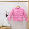 Daunenmantel 90% weiße Entenfeder Kinderkleidung 2024 Herbst leichte Kinderjacken O-Ausschnitt Winter Baby Fluffy Liner