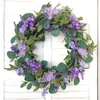 Eucalyptus Artificial Flower Leaves Rustic Farmhouse Decorative Floral Wreath for Front Door Window Wedding Spring