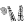 Stud Earrings Shooting Stars With Clear CZ 925 Sterling-Silver-Jewelry