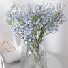 Fleurs décoratives 90 têtes 52 cm bouquet de gypsophile en plastique artificiel bricolage ornements d'arrangement floral pour la fête de mariage fausses plantes décor