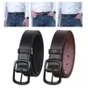 Ceintures hommes robe ceinture réglable en métal boucle ardillon en cuir PU sangle de taille pour les affaires jeans accessoires pantalons de plein air voyage