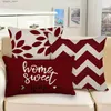 Chair Covers Home Decor Outdoor Decor Cushion Cover Red Geometric Linen Decorative case for Car Bedroom Sofa Chair Bed Garden L240315