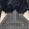 Sukienki swobodne 2024 Vestidos de Mujer Vintage Mini Contast Color Plaid Srain