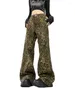الجينز النسائي Leopard Print Women 2024 High Phensed Wide Streetwear Vintage Cargo Denim Pants Fashion Discal Laggy Y2K