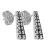 Kolczyki na stadnina Spadające gwiazdy z przezroczystą CZ 925 Sterling-Silver-Jewelry