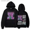 Erkek Hoodies Sweatshirts Kpop Sokak Çocukları Kaya Star Hoodie Koreli Moda Hip Hop Sweatshirts Erkek Harajuku Vintage Büyük Boy Altaçlar Sokak Giyim UNISEX L240315