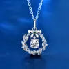 Luxury Designer 925 Sterling Silver Moissanite Necklaces Christmas wreaths pattern Pendant Jewelry for Women