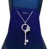 Ontwerper tiffay en co Vine sleutelketting Dames puur verzilverd 18k Rose Gold Full Diamond Design Lichte luxe kraag ketting trui