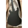 Cordas personalizadas Matte Black Electric Bass Guitar Blackhardware Rosewood Fingerboard Triângulo Inlay