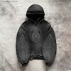 Men's Hoodies Sweatshirts Vintage Black Washed Cotton Hoodies for Men Women Casual Comfy Oversized Pullovers Tops Hooded Sweatshirts with Kangaroo Pocket L240315