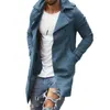 Giacche da uomo Trench da uomo Elegante risvolto slim fit con tasche Giacca streetwear antivento per l'autunno Taglie forti