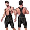 Costume da bagno da donna Gilet da ciclismo stretto lucido in raso con pantaloni in cinque parti Tuta liscia Nuoto Bicicletta da strada Bavaglini assorbenti UOMINI