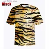 Мужские футболки Новая мода Мужская и женская футболка 3d животное Лев Тигр с леопардовым принтом Одежда с тигром Повседневная рубашка с короткими рукавами Топ Y240321