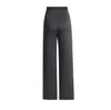 Pantalon femme ajouré pantalon décontracté pour femmes taille haute épissé fermeture éclair minimaliste ample jambe large mode féminine