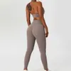 Lu Hizalama Limon Crossover Cuties Setleri 2 PCS Yoga Kadınlar için Yoga Fiess Ladies v Bel Legging Suits Sports tulum Kadın Takip Jo