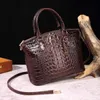 Sac bandoulière portable femme motif crocodile multicolore Brahman 240315