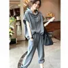 2024 Summer New Womens Sportswear Set Leisure and Fashionable Western Style Age Reducing Two Piece Set Large and Small