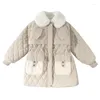 Manteau en duvet pour filles, Parkas d'hiver en polaire épaisse, vêtements d'extérieur chauds pour enfants, veste à la mode, manteaux pour enfants adolescents de 8 10 12 13 14 ans