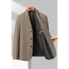 Mens Fashion Business Korean Gentleman Wool Gentleman Trend Slim Hong Kong Style British Style Casual Wedding Blazer 240304