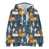 Sudaderas con capucha para hombre con estampado 3D de Alpaca bonita para hombre/mujer, sudaderas de manga larga con capucha para mujer, diseño dulce, sudaderas a la moda para niño/niña, Tops