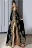 Party Dresses On Zhu Elegant Marocco Velvet Muslim Mermaid Evening Dress Split Golden Lace Applique Prom Formal Gowns Tassel Alger9144108