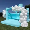 Casa inflável do salto do pvc de 4x4m 13.2ft saltando branco bouncy castelo bouncer castelos jumper com ventilador para eventos de casamento festa adultos e crianças brinquedos-d