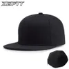 Casquette à fermeture complète vierge pour hommes et femmes, casquette de loisirs à bord plat, hip hop, personnalisée, de haute qualité, ajustée, hat296N