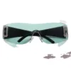 Sunglasses Rimless Y2K Oversized for Women Men Trendy Wrap Around Sun Glasses Ladies Big Frame Goggles Fashion Shades6oyl