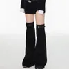 Skarpetki dla kobiet szerokie nogi Up y2k pikantna dziewczyna ciemna flare obejmuje japońskie jk podgrzewacze but kalaszczy